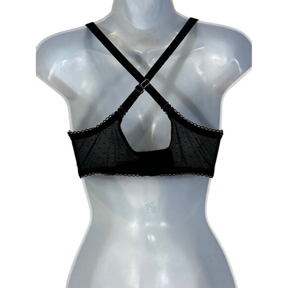 Victoria's Secret Dream Angels Black Lace Push Up Bra, 36DD/E80 - Picture 2 of 8